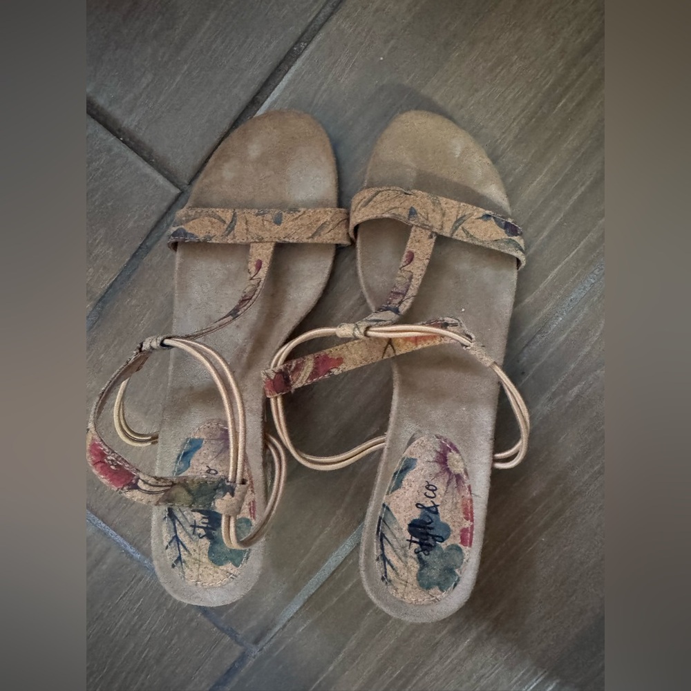 Floral Tan Sandals by Style & Co.